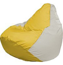 Кресло-мешок Flagman Груша Медиум Г1.1-266 жёлтый/белый