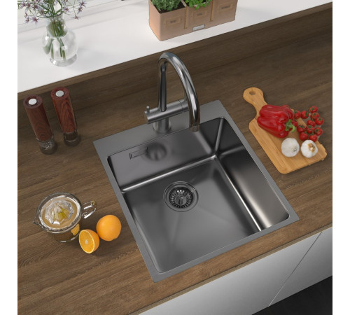 Кухонная мойка ZorG ZRE 4551 graphite