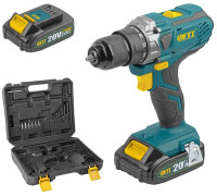 Дрель-шуруповерт FIT 79901 с 2-мя АКБ, кейс