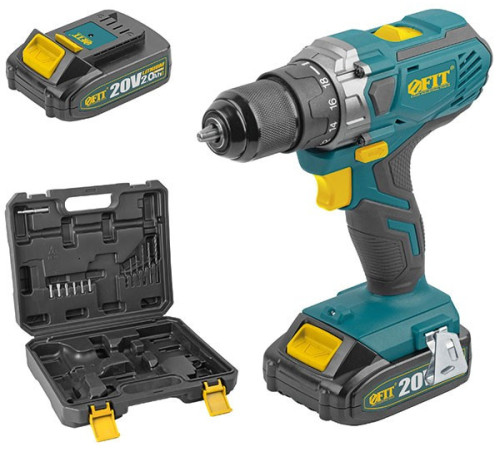 Дрель-шуруповерт FIT 79901 с 2-мя АКБ, кейс