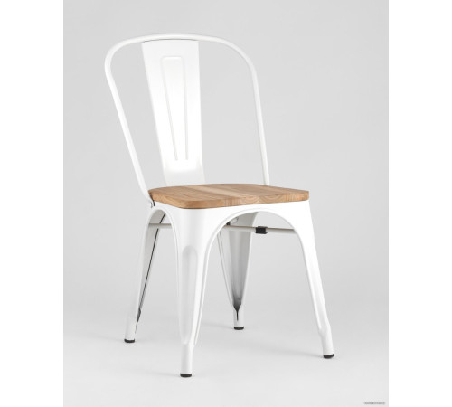 Стул Stool Group Tolix wood белый глянцевый