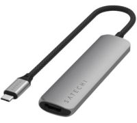 Док-станция Satechi 4-in-1 USB-C Slim Multiport Adapter 4K ST-P4SM серый