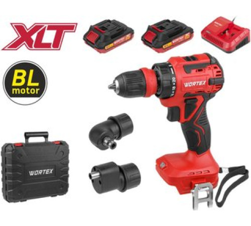 Дрель-шуруповерт Wortex BD 2025 LiSET ALL1 XLT 1325844 с 2-мя АКБ, кейс