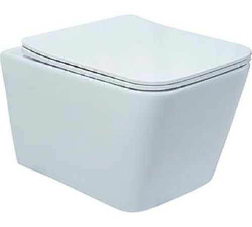 Унитаз подвесной Deante Bau VSS01102B с крышкой Slim Soft-Close белый