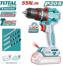 Ударная дрель-шуруповерт Total TIDLI205581 без АКБ