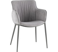 Стул с подлокотниками Stool Group Твигги LV-118-RlS-08-7005 шенилл серый/серый