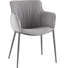 Стул с подлокотниками Stool Group Твигги LV-118-RlS-08-7005 шенилл серый/серый