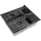 Кухонная мойка ARFEKA ECO AR мойка 600*500, коландер F, дозатор BLACK DECOR MILLET