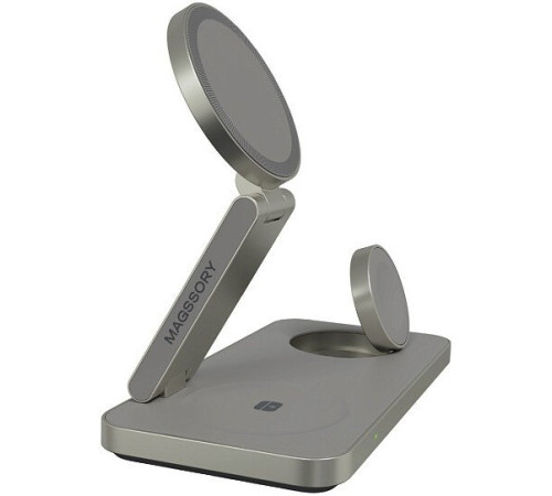 Беспроводное зарядное Magssory Yoga 3 в 1 Charging Station для Samsung Qi2 WCH017t титан