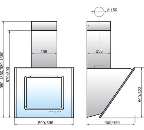 Кухонная вытяжка Elikor Оникс 90П-1000-Е4Д бежевый