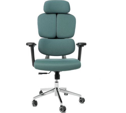 Игровое геймерское кресло Jiqiao R6001-ЧЗ черный/бирюзовый