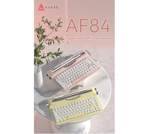 Клавиатура Ajazz AF84 белый/желтый
