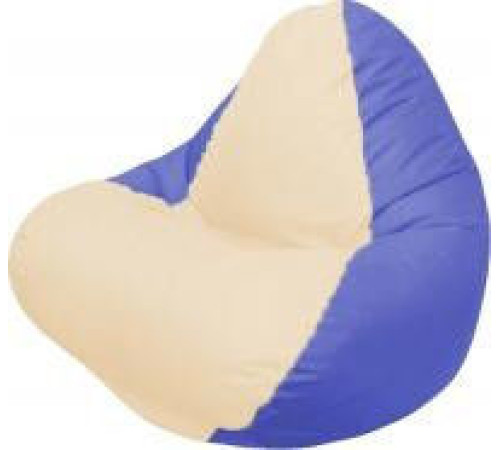 Кресло-мешок Flagman Релакс Г4.1-016 светло-бежевый/синий