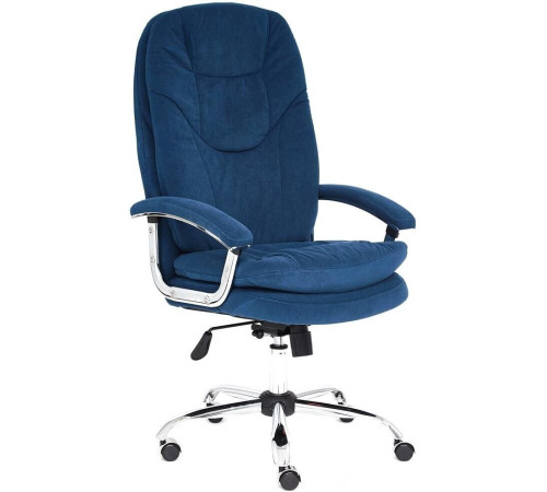 Кресло TetChair Softy LUX флок, синий