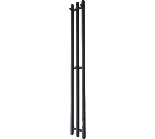 Полотенцесушитель Маргроид Ferrum Inaro СНШ 120x6x12 6 крючков, Черный матовый, скрытого монтажа, таймер справа