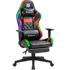 Игровое геймерское кресло Defender Lumos черный/красный