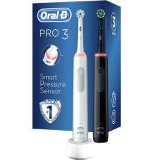 Комплект зубных щеток Oral-B Pro 3 3900 Duo Cross Action + Sensi White D505.523.3H