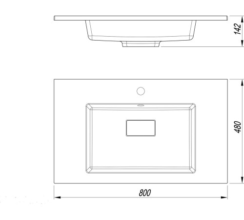 Умывальник Symbolite Line 80x48