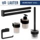 Набор аксессуаров для ванной Lauter 21TS3019 + 21TS3021 + 21TS3015 + 21TS3004 + 21TS3023 Matt Black, 5 предметов