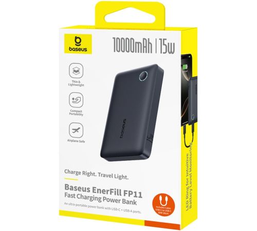 Внешний аккумулятор Baseus EnerFill FP11 10000mAh 15W черный