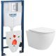 Унитаз подвесной Lauter Vortex 2110830+GROHE Rapid SL 38772001+37131000 с кнопкой прямоугольная, хром