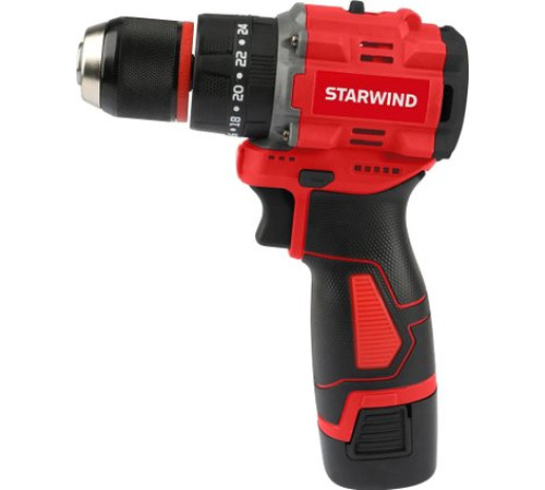 Ударная дрель-шуруповерт StarWind CDBT16-2.0/2HS1 с 2-мя АКБ, кейс