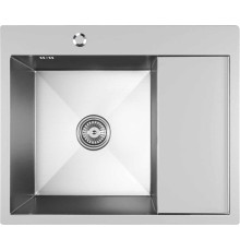 Кухонная мойка Mixline Pro 551875 левый сатин, с сифоном