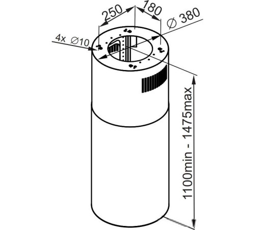 Кухонная вытяжка MAUNFELD Lee Isla 39 бежевый