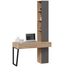 Стол Трия Порто СМ-393.15.012 со шкафом яблоня беллуно/графит софт