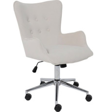 Офисное кресло AksHome Bella Chrome Kiton 701 Antarctica/велюр/белый антарктида
