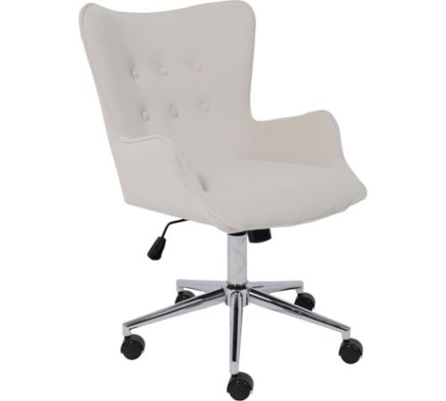 Офисное кресло AksHome Bella Chrome Kiton 701 Antarctica/велюр/белый антарктида