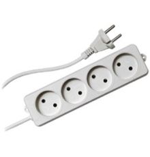 Сетевой фильтр  Гарнизон 4 розетки, белый, 2 м EL-NL4-W-2