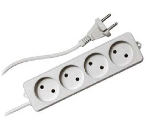 Сетевой фильтр  Гарнизон 4 розетки, белый, 2 м EL-NL4-W-2