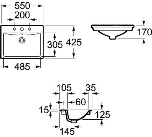Умывальник Roca Diverta 55x42 [32711600Y]