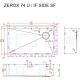 Кухонная мойка ZorG Zerox 74 U / IF Side SF Steel