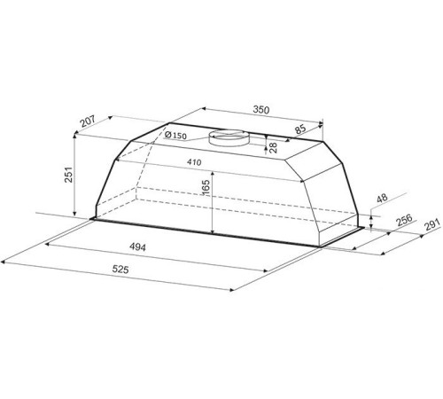 Кухонная вытяжка Krona Ameli 600 inox S