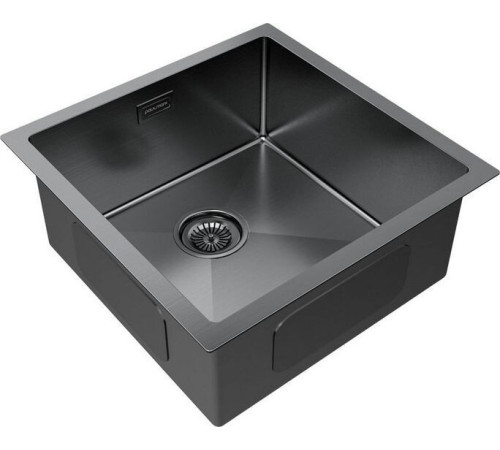 Кухонная мойка Paulmark Gerberg 44 UNI PM254444-GM черный/вороненая сталь