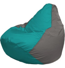 Кресло-мешок Flagman Груша Макси Г2.1-292 серый/бирюзовый