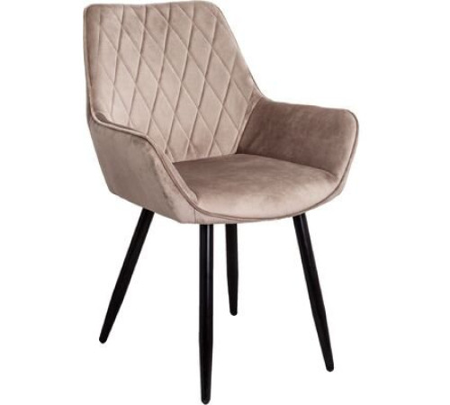Стул с подлокотниками AksHome Pablo бежевый велюр HLR-08/черный
