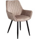 Стул с подлокотниками AksHome Pablo бежевый велюр HLR-08/черный