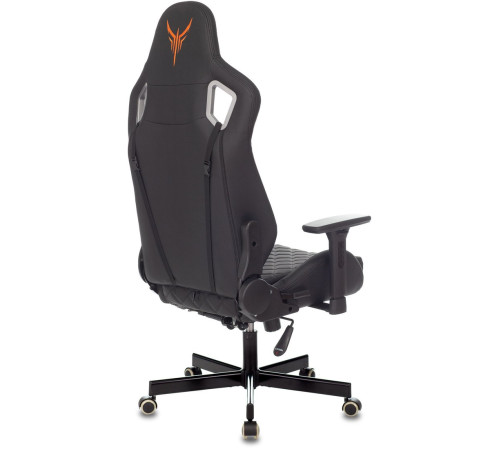 Игровое геймерское кресло Бюрократ Knight Outrider черный ромбик экокожа