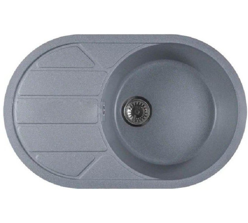 Кухонная мойка Marblan Elon R серебристый,с сифоном