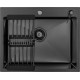 Кухонная мойка ARFEKA ECO AR мойка 600*500, коландер, дозатор BLACK DECOR MILLET GRAINS