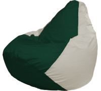 Кресло-мешок Flagman Груша Г2.1-76 тёмно-зелёный/белый
