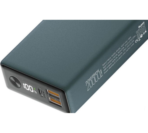 Внешний аккумулятор Olmio QX-20 20000mAh темно-зеленый