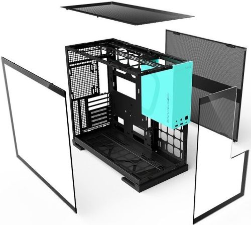 Корпус Geometric Future Model 5 черный/бирюзовый
