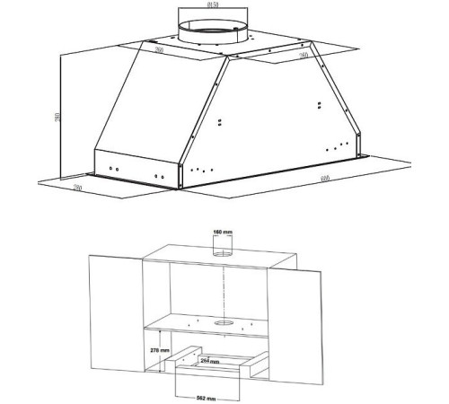 Кухонная вытяжка Evelux Olivia 60 BG