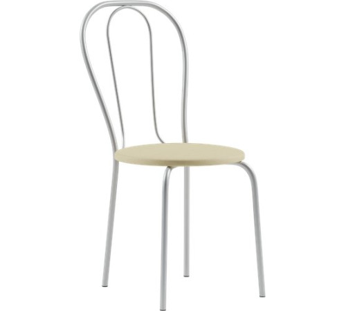 Стул Mio Tesoro Тюльпан Плюс бежевый/металлик