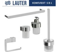 Набор аксессуаров для ванной Lauter 21TS3018 + 21TS3020 + 21TS3014 + 21TS3005 + 21TS3022 Chrome, 5 предметов