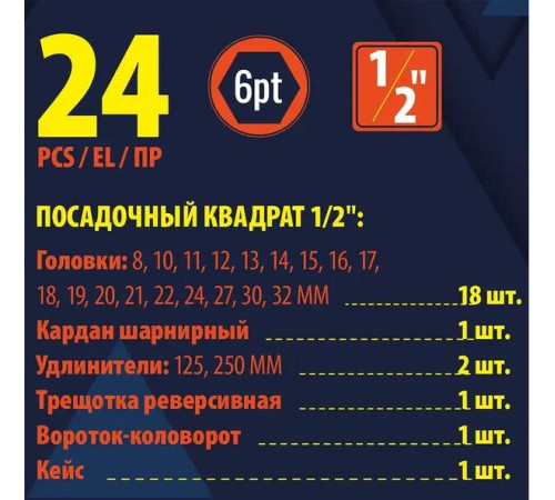 Универсальный набор инструментов Sigmatool 4245-5MPB 24 предмета